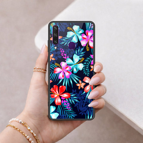 Honor 7A Cover - Floral Series - HQ Ultra Shine Premium Infinity Glass Soft Silicon Borders Case