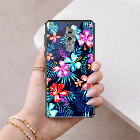Huawei Honor 6X Cover - Floral Series - HQ Ultra Shine Premium Infinity Glass Soft Silicon Borders Case