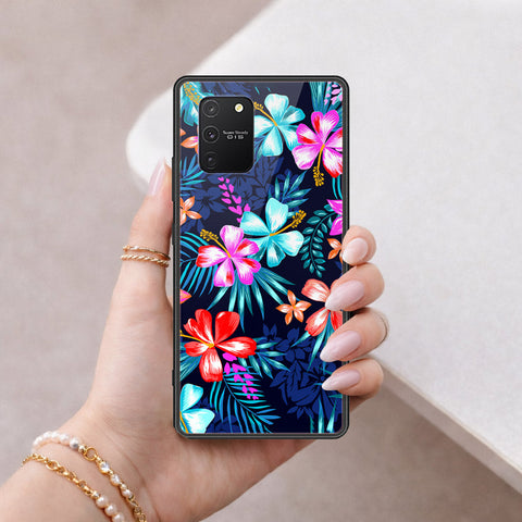 Samsung Galaxy M80s Cover - Floral Series - HQ Ultra Shine Premium Infinity Glass Soft Silicon Borders Case