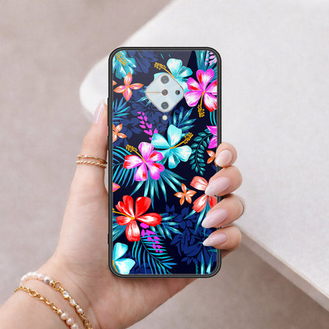 Vivo S1 Pro Cover - Floral Series - HQ Ultra Shine Premium Infinity Glass Soft Silicon Borders Case
