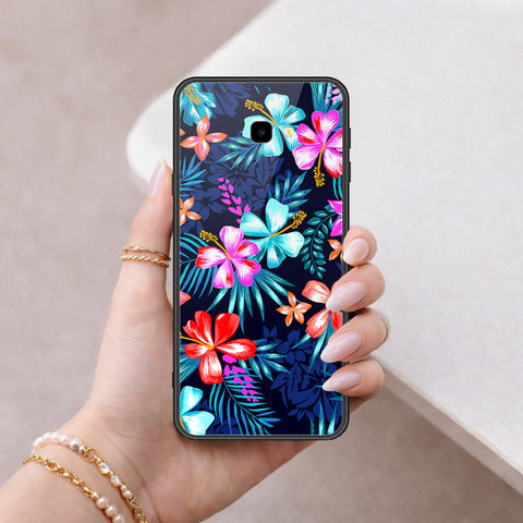 Samsung Galaxy J4 Plus Cover - Floral Series - HQ Ultra Shine Premium Infinity Glass Soft Silicon Borders Case