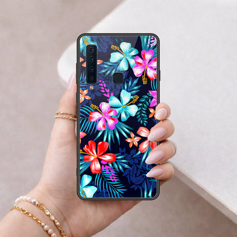 Samsung Galaxy A9 Star Pro Cover - Floral Series - HQ Ultra Shine Premium Infinity Glass Soft Silicon Borders Case