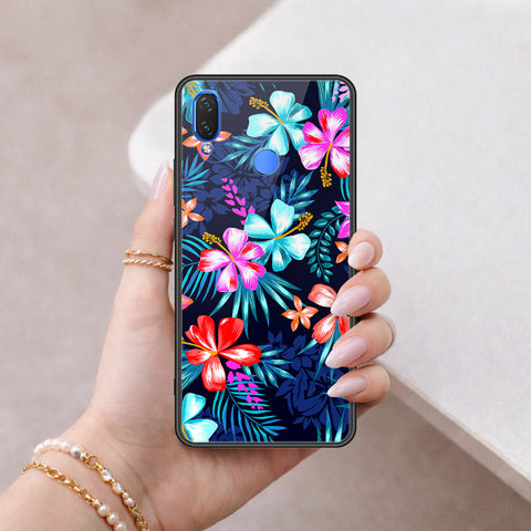 Huawei Nova 3i  Cover - Floral Series - HQ Ultra Shine Premium Infinity Glass Soft Silicon Borders Case