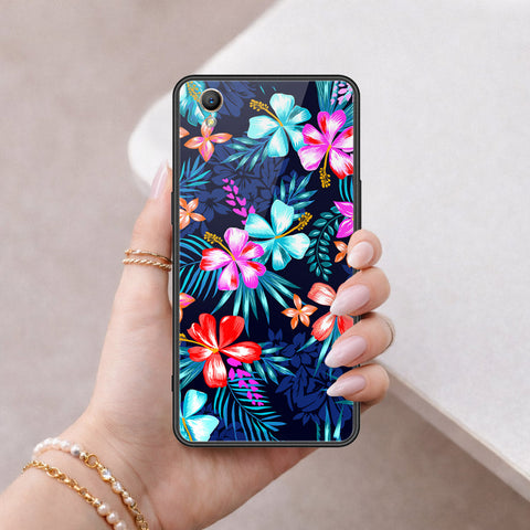 Oppo A37 Cover - Floral Series - HQ Ultra Shine Premium Infinity Glass Soft Silicon Borders Case
