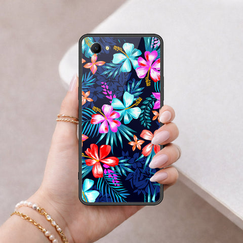 Oppo A3 Cover - Floral Series - HQ Ultra Shine Premium Infinity Glass Soft Silicon Borders Case