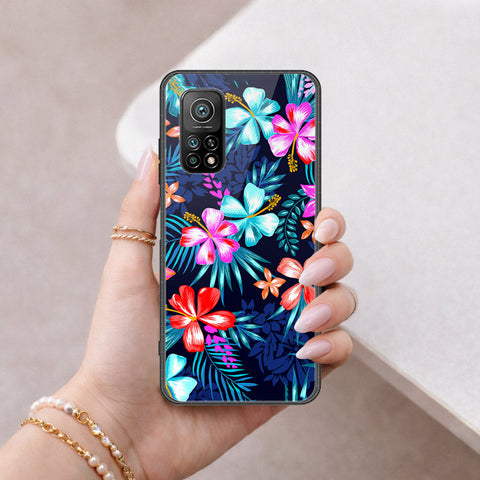 Xiaomi Mi 10T Pro Cover - Floral Series - HQ Ultra Shine Premium Infinity Glass Soft Silicon Borders Case