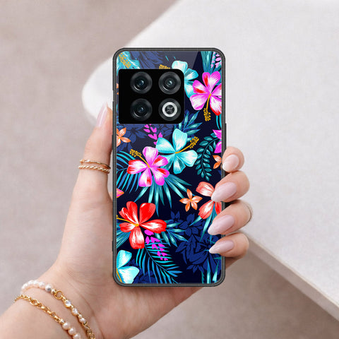 OnePlus 10 Pro Cover - Floral Series - HQ Ultra Shine Premium Infinity Glass Soft Silicon Borders Case