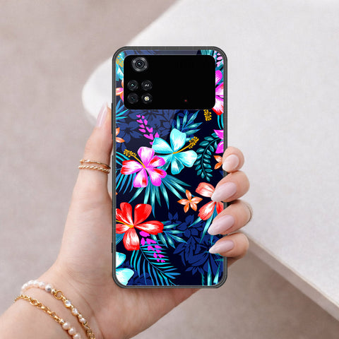 Xiaomi Poco M4 Pro Cover - Floral Series - HQ Ultra Shine Premium Infinity Glass Soft Silicon Borders Case