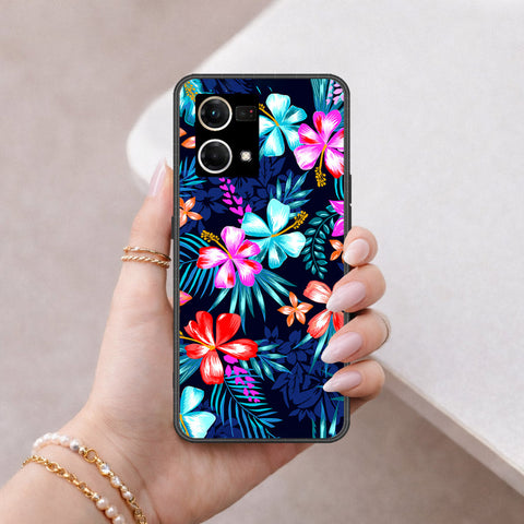 Oppo F21 Pro 4G Cover - Floral Series - HQ Ultra Shine Premium Infinity Glass Soft Silicon Borders Case