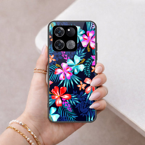 OnePlus Ace Racing Cover - Floral Series - HQ Ultra Shine Premium Infinity Glass Soft Silicon Borders Case