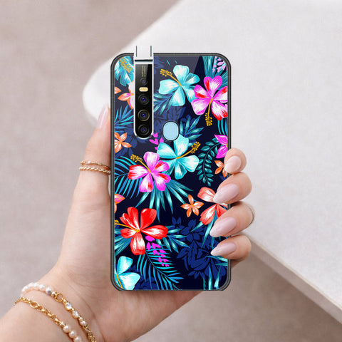 Tecno Camon 15 Pro Cover - Floral Series - HQ Ultra Shine Premium Infinity Glass Soft Silicon Borders Case
