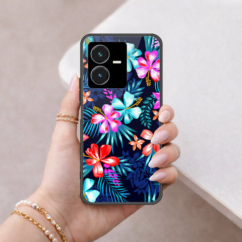 Vivo Y22s Cover - Floral Series - HQ Premium Shine Durable Shatterproof Case