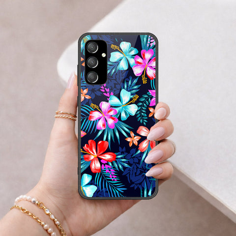 Samsung Galaxy A14 5G Cover - Floral Series - HQ Ultra Shine Premium Infinity Glass Soft Silicon Borders Case