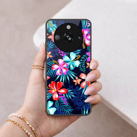 Realme 11 Pro Cover - Floral Series - HQ Ultra Shine Premium Infinity Glass Soft Silicon Borders Case