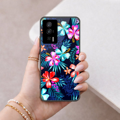 Xiaomi Redmi K60 Cover - Floral Series - HQ Ultra Shine Premium Infinity Glass Soft Silicon Borders Case