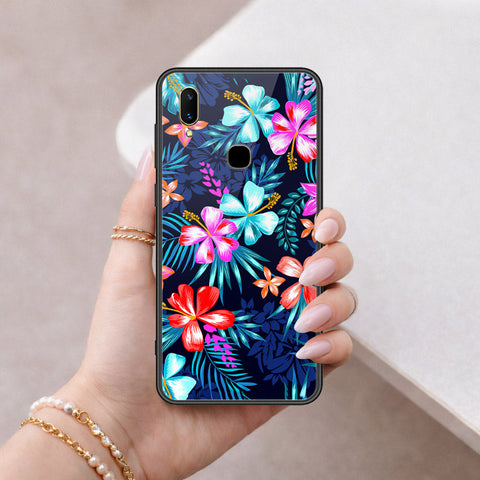 Vivo Z3I Cover - Floral Series - HQ Ultra Shine Premium Infinity Glass Soft Silicon Borders Case