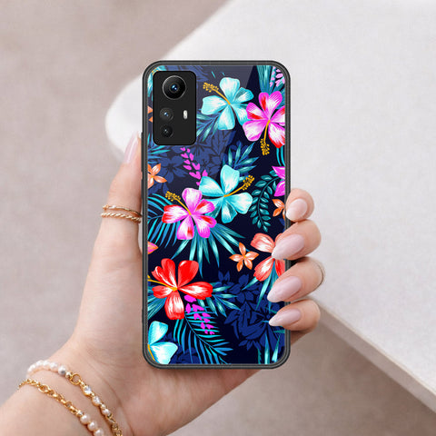 Xiaomi Redmi Note 12S Cover - Floral Series - HQ Ultra Shine Premium Infinity Glass Soft Silicon Borders Case