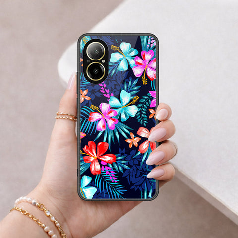 Realme C67 4G Cover - Floral Series - HQ Ultra Shine Premium Infinity Glass Soft Silicon Borders Case