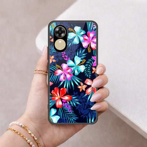 Oppo A17k Cover - Floral Series - HQ Ultra Shine Premium Infinity Glass Soft Silicon Borders Case