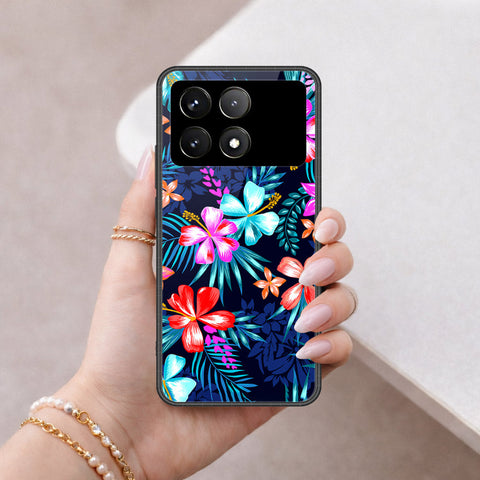 Xiaomi Poco F6 Pro Cover - Floral Series - HQ Ultra Shine Premium Infinity Glass Soft Silicon Borders Case