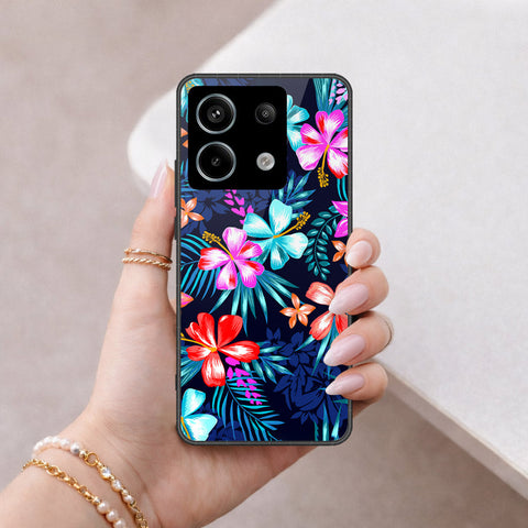 Xiaomi Redmi Note 13 Pro 4G Cover - Floral Series - HQ Ultra Shine Premium Infinity Glass Soft Silicon Borders Case