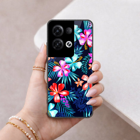 Oppo Reno 8 Pro Plus Cover - Floral Series - HQ Ultra Shine Premium Infinity Glass Soft Silicon Borders Case