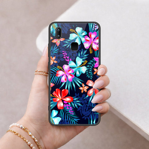 Vivo V9 Youth Cover - Floral Series - HQ Ultra Shine Premium Infinity Glass Soft Silicon Borders Case