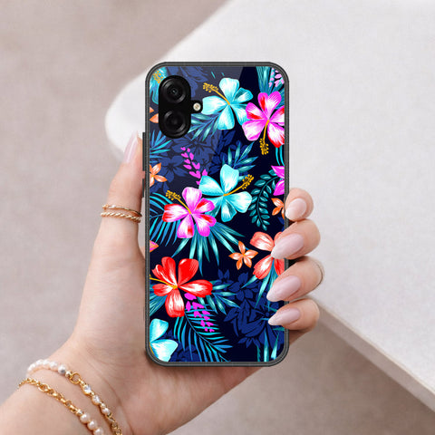 Samsung Galaxy M07 Cover - Floral Series - HQ Ultra Shine Premium Infinity Glass Soft Silicon Borders Case