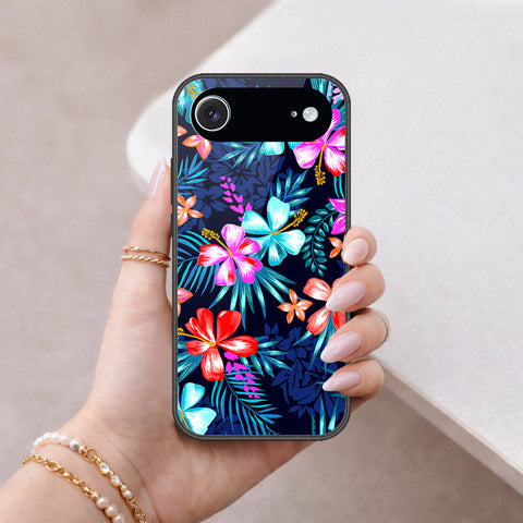 iPhone 17 Air - Floral Series - HQ Ultra Shine Premium Infinity Glass Soft Silicon Borders Case
