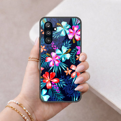 Samsung Galaxy A27 Cover - Floral Series - HQ Ultra Shine Premium Infinity Glass Soft Silicon Borders Case