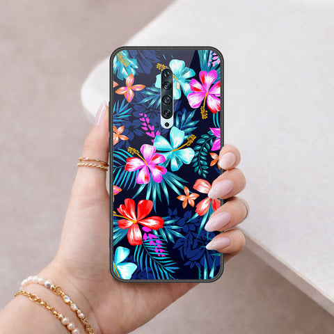 Oppo Reno 2 Cover - Floral Series - HQ Ultra Shine Premium Infinity Glass Soft Silicon Borders Case