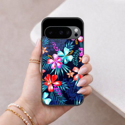 Google Pixel 10 Pro Cover - Floral Series - HQ Ultra Shine Premium Infinity Glass Soft Silicon Borders Case