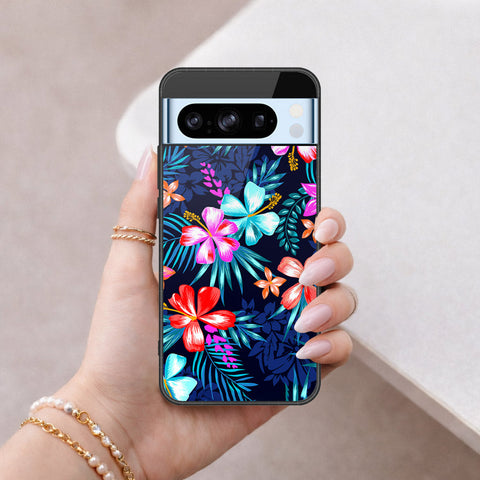 Google Pixel 8 Pro Cover - Floral Series - HQ Ultra Shine Premium Infinity Glass Soft Silicon Borders Case