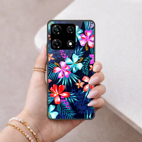 Infinix Note 30 Pro Cover - Floral Series - HQ Ultra Shine Premium Infinity Glass Soft Silicon Borders Case