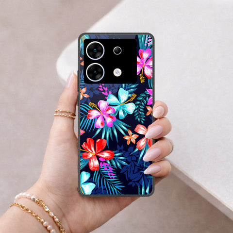 Infinix Zero 30 5G Cover - Floral Series - HQ Ultra Shine Premium Infinity Glass Soft Silicon Borders Case