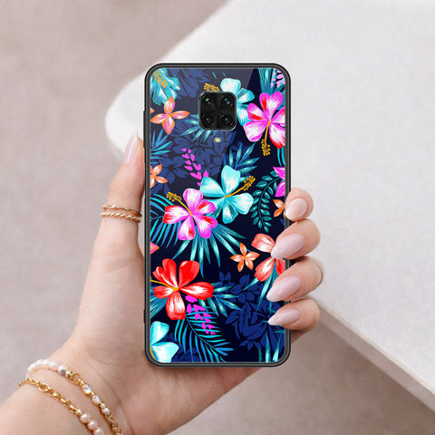 Xiaomi Redmi Note 9S Cover - Floral Series - HQ Ultra Shine Premium Infinity Glass Soft Silicon Borders Case