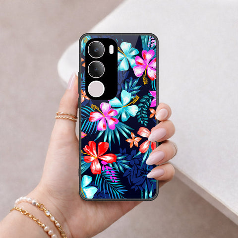Vivo Y29 5G Cover - Floral Series - HQ Ultra Shine Premium Infinity Glass Soft Silicon Borders Case