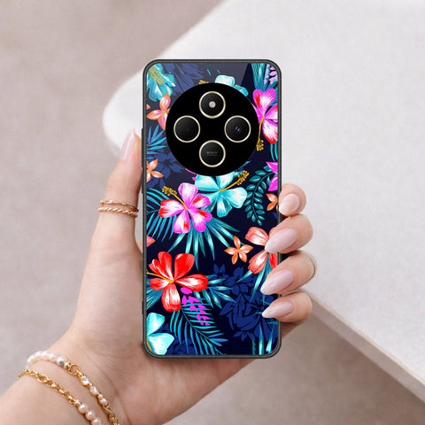 Xiaomi Redmi 14C Cover - Floral Series - HQ Ultra Shine Premium Infinity Glass Soft Silicon Borders Case