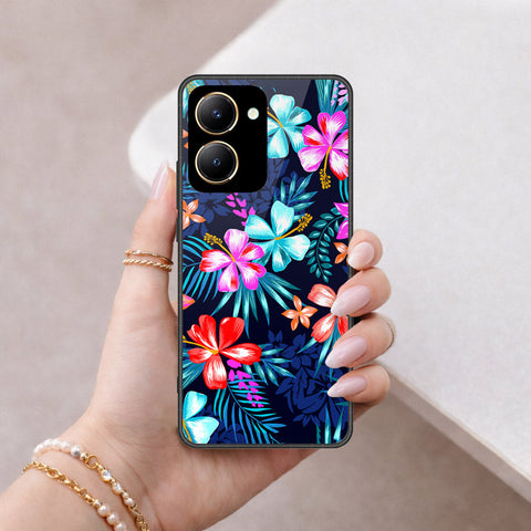 Vivo Y36 4G Cover - Floral Series - HQ Ultra Shine Premium Infinity Glass Soft Silicon Borders Case