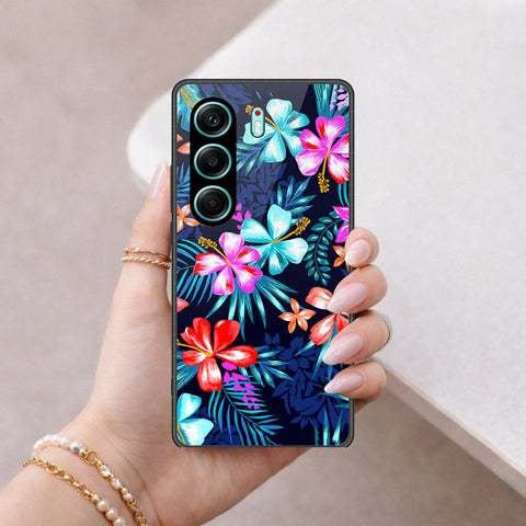 Tecno Camon 40 Pro 5G Cover - Floral Series - HQ Ultra Shine Premium Infinity Glass Soft Silicon Borders Case