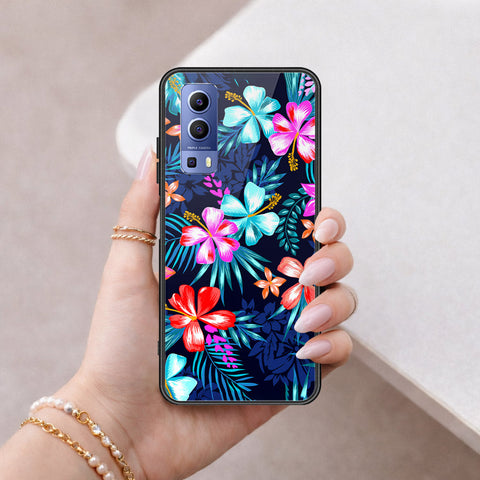 Vivo Y52 5G Cover - Floral Series - HQ Ultra Shine Premium Infinity Glass Soft Silicon Borders Case