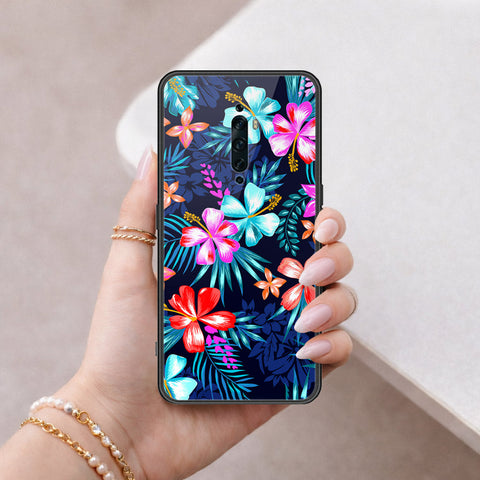 Oppo Reno 2Z Cover - Floral Series - HQ Ultra Shine Premium Infinity Glass Soft Silicon Borders Case