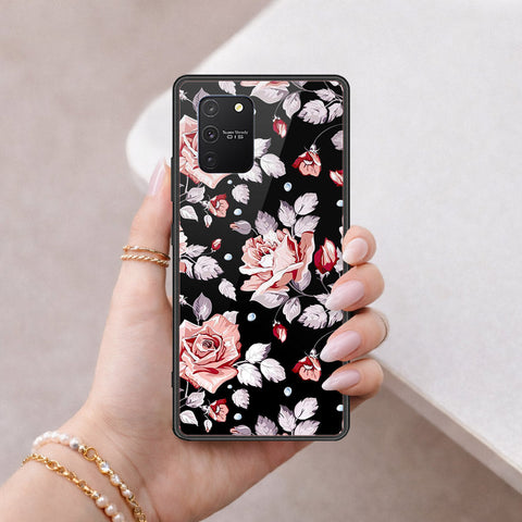 Samsung Galaxy A91 Cover - Floral Series - HQ Ultra Shine Premium Infinity Glass Soft Silicon Borders Case