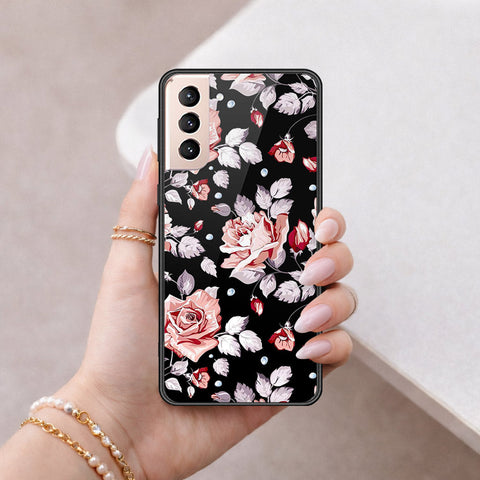 Samsung Galaxy S21 Plus 5G Cover - Floral Series - HQ Ultra Shine Premium Infinity Glass Soft Silicon Borders Case