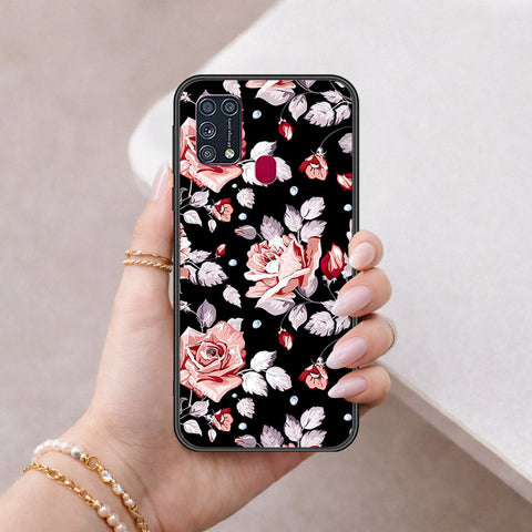 Samsung Galaxy F41 Cover - Floral Series - HQ Ultra Shine Premium Infinity Glass Soft Silicon Borders Case