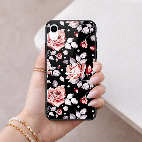 iPhone XR - Floral Series - HQ Ultra Shine Premium Infinity Glass Soft Silicon Borders Case