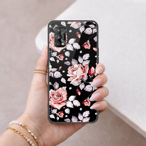 Realme 7 Pro Cover - Floral Series - HQ Ultra Shine Premium Infinity Glass Soft Silicon Borders Case