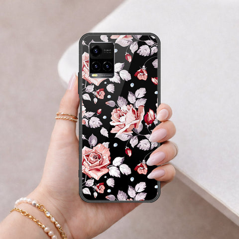 Vivo Y33t Cover - Floral Series - HQ Ultra Shine Premium Infinity Glass Soft Silicon Borders Case
