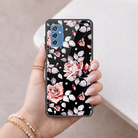 Samsung Galaxy M52 5G Cover - Floral Series - HQ Ultra Shine Premium Infinity Glass Soft Silicon Borders Case