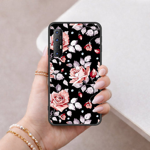 Oppo Reno 3 Pro Cover - Floral Series - HQ Ultra Shine Premium Infinity Glass Soft Silicon Borders Case